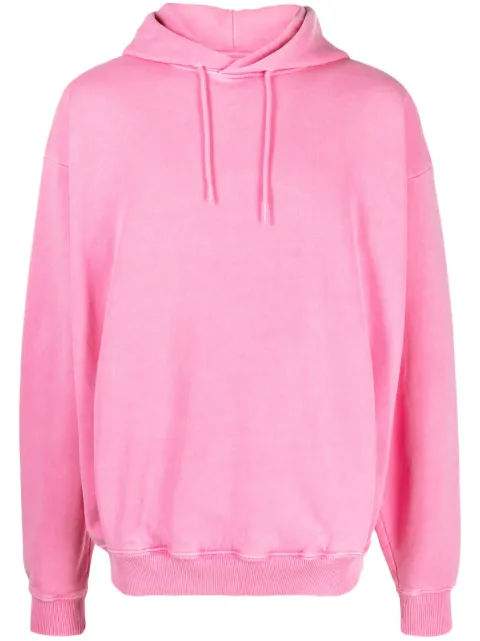 Martine Rose logo-print cotton hoodie Pink CMRAW23602