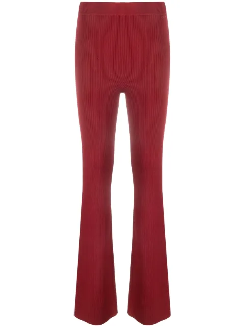 Patrizia Pepe ribbed bootcut trousers Red 8P0444K9J5A