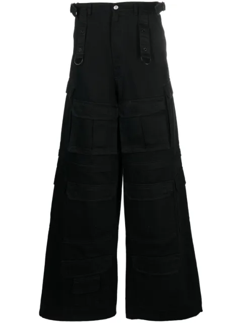 VETEMENTS wide-leg cargo trousers Black UE54PA180B