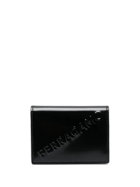 Ferragamo logo-embossed leather cardholder Black 764217