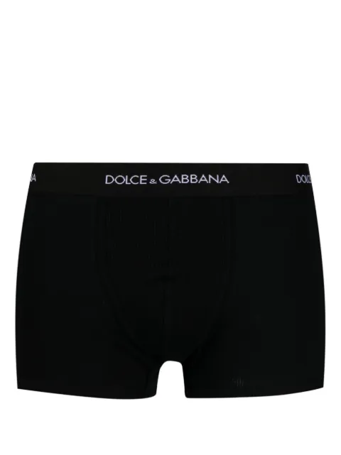Dolce & Gabbana logo-waist cotton boxers Black M4C13JONN96