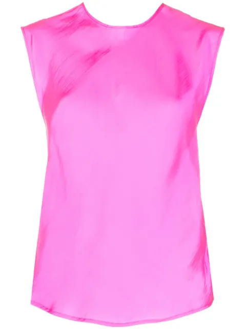 Forte Forte sleeveless satin blouse Pink 10704MYTOP