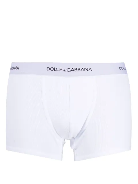 Dolce & Gabbana logo-waist cotton boxers White M4C13JONN96W0800