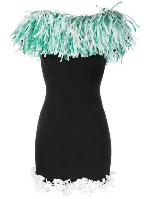 PUCCI fringe-trim mini dress Black 3RRG613R639