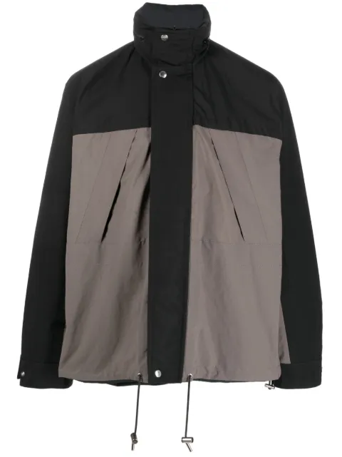 sacai funnel-neck reversible jacket Neutrals 2303139M
