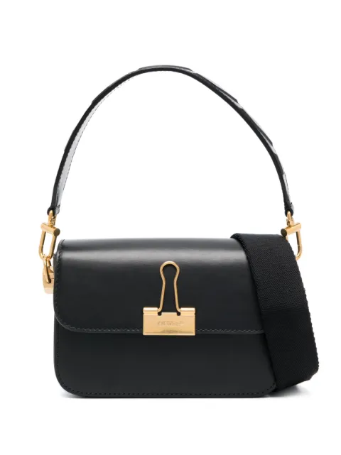 Off-White Binder leather shoulder bag Black OWNN118F23LEA0011000