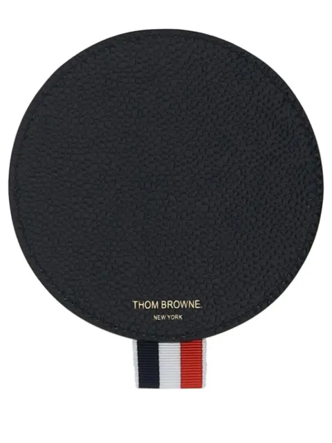 Thom Browne pebble-grain leather coasters Black MAL036S00198