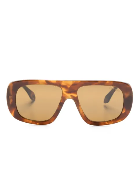 Giorgio Armani logo-engraved oversize-frame sunglasses Brown AR8183598833