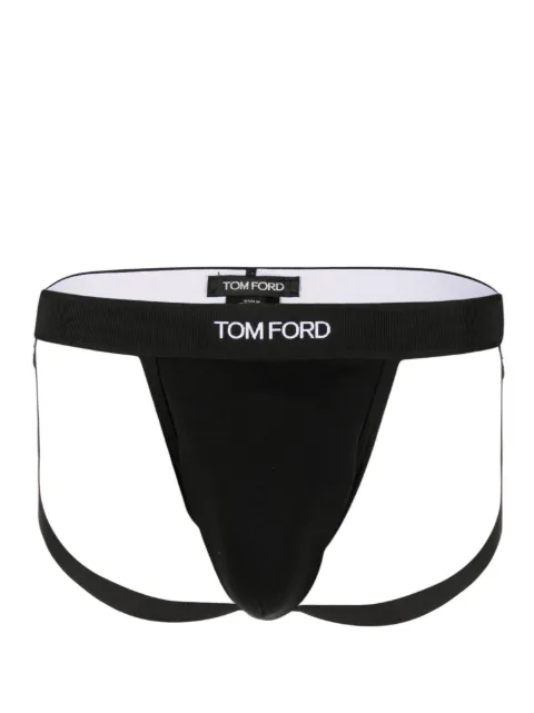 TOM FORD logo-waistband briefs Black T4LC61040