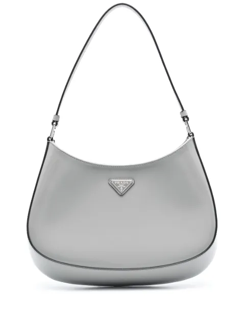 Prada Cleo brushed leather shoulder bag Grey 1BC499VOOOZO6