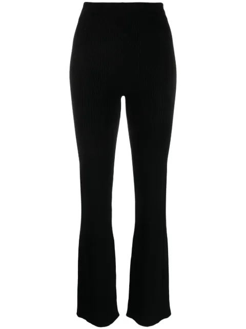 Rabanne ribbed wool-blend trousers Black 23AMPA283ML0235