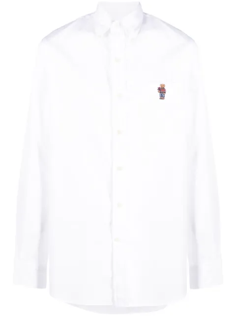 Polo Ralph Lauren embroidered-bear shirt White 712921525001