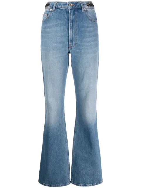 Rabanne coin-detail flared jeans Blue 23FCPA245CO0460