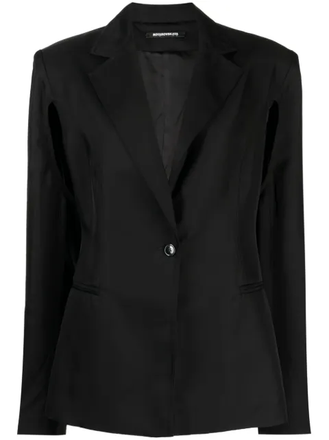 Boyarovskaya cut-out single-breasted blazer Black JSS23NOTTE
