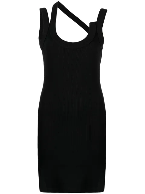Boyarovskaya asymmetric jersey minidress Black DRSS23PACINO