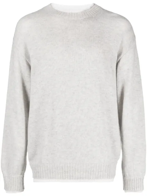 MSGM long-sleeved knitted sweatshirt Grey 3540MM206237787