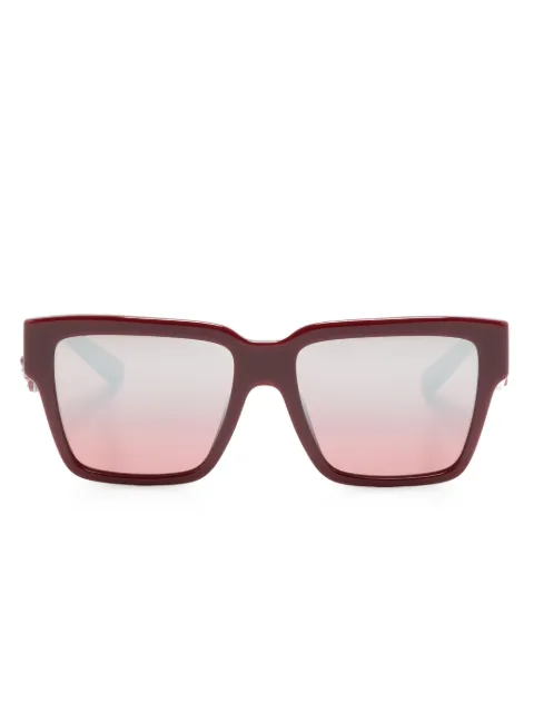 Dolce & Gabbana Eyewear logo-plaque rectangle-frame sunglasses Red DG4436