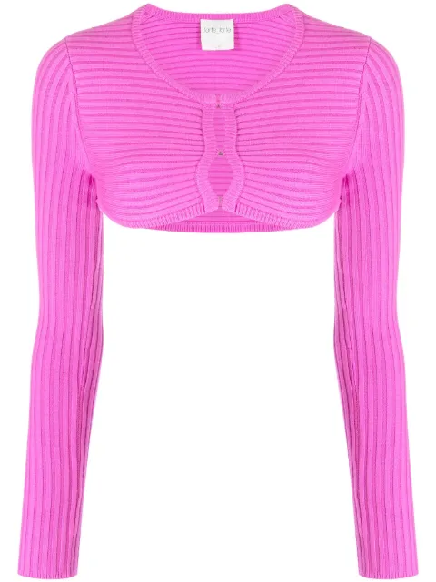 Forte Forte ribbed-knit cropped top Pink 10744