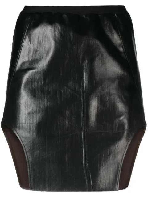 Rick Owens high-waist above-knee skirt Black RP02C1347SLK