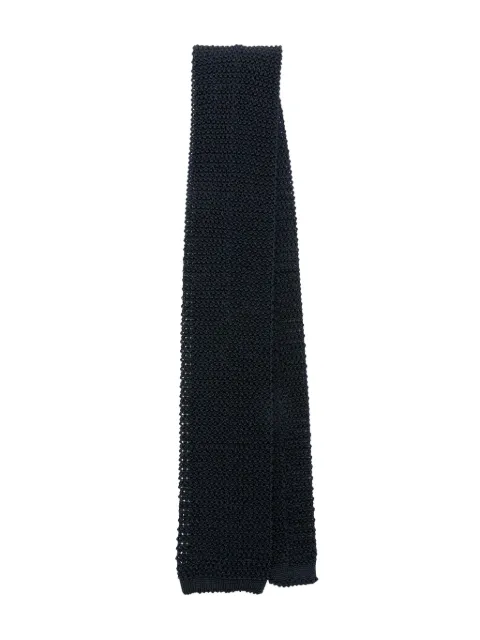 FURSAC square-tip knitted silk tie Blue FHACR00005