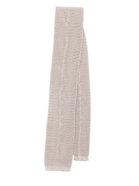FURSAC knitted silk tie Neutrals FHACR00005