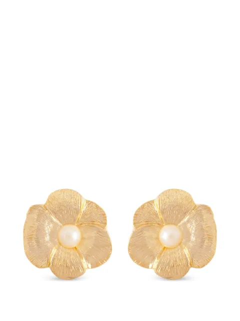 Susan Caplan Vintage 1980s Rediscovered floral-stud earrings Gold ER025105
