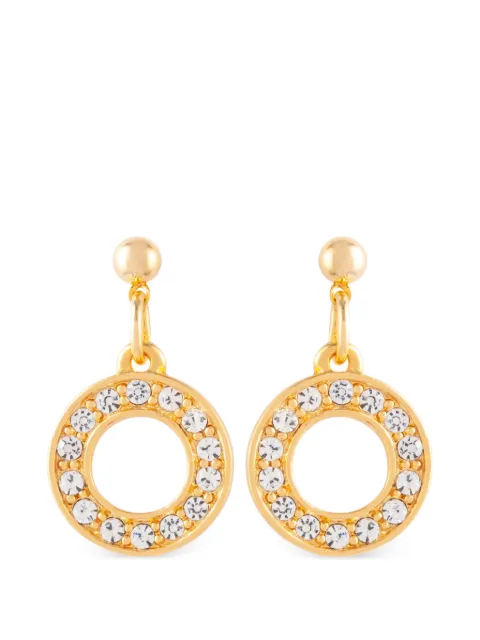 Susan Caplan Vintage 1990s Rediscovered crystal-embellished drop earrings Gold ER025049