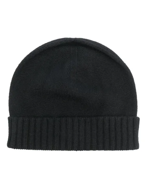 Malo ribbed-trim cashmere beanie Black XTT005F1B02