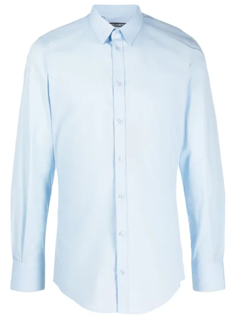 Dolce & Gabbana long-sleeved buttoned shirt Blue G5EJ0TGG826