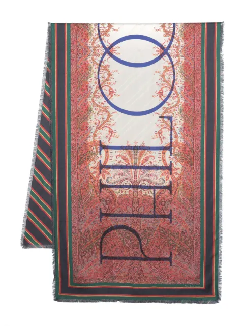 Pierre-Louis Mascia graphic-print silk scarf Blue FANCY2S