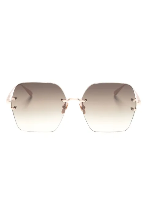 Linda Farrow Carina oversize-frame sunglasses Brown LFL1395