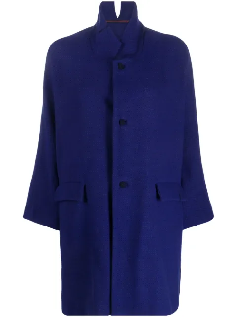 Daniela Gregis bell-sleeves wool coat Blue C46CRW571