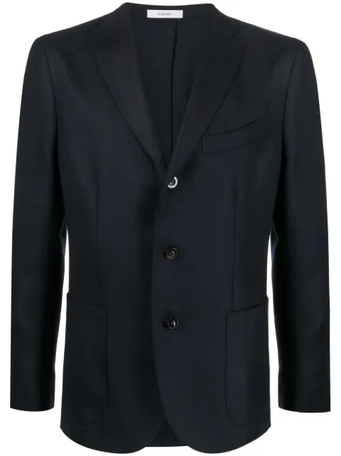 Boglioli single-breasted virgin wool blazer Blue N2902EFA0051