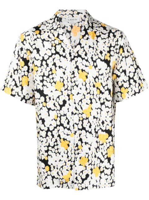 Lanvin printed short-sleeve shirt Black RMSI00195762