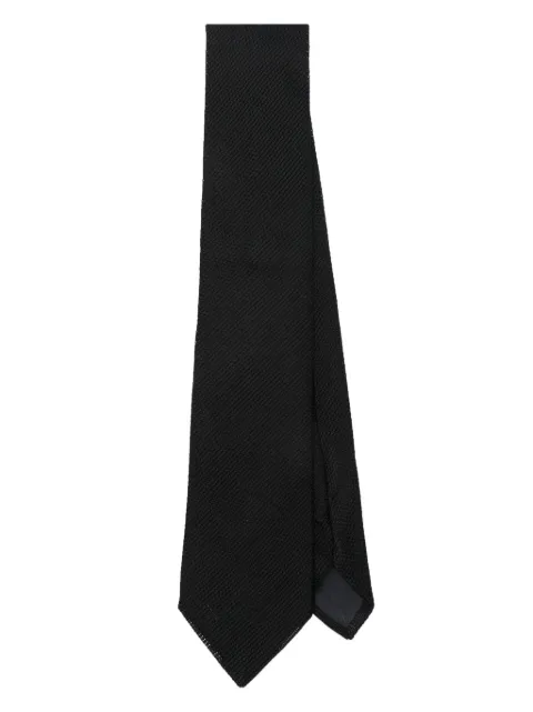 FURSAC textured-finish silk tie Black FHACR00010