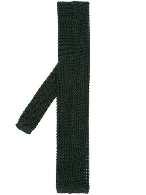 FURSAC crochet-knit silk tie Green F3KNITT212