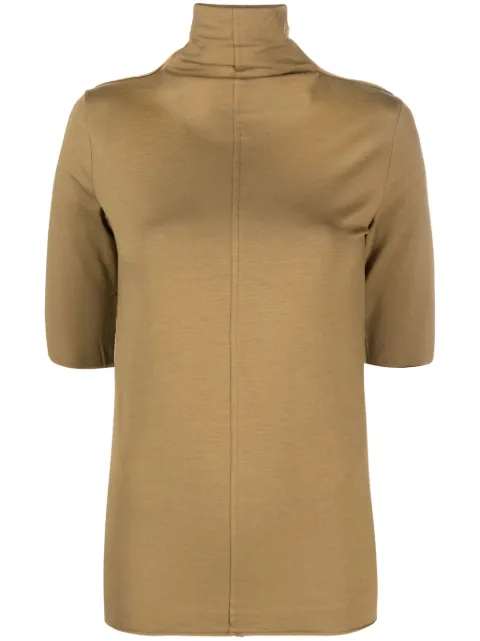 Thom Krom roll-neck half-sleeved T-shirt Brown WTS505