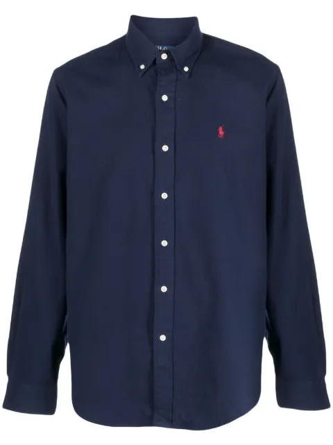 Polo Ralph Lauren Polo Pony button-up cotton shirt Blue 710922280005
