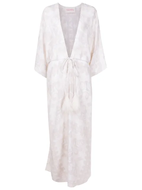 Valentino Garavani geometric-print beach cover-up Neutrals BCG3E77BH