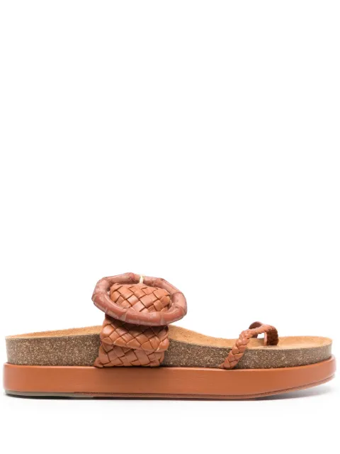 Johanna Ortiz Broadwalk Romance leather slides Brown AC00854