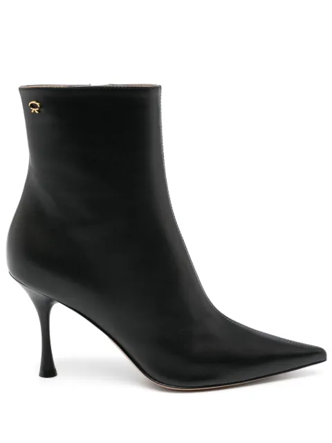Gianvito Rossi 85mm pointy-toe leather boots Black G7319285LACVGI