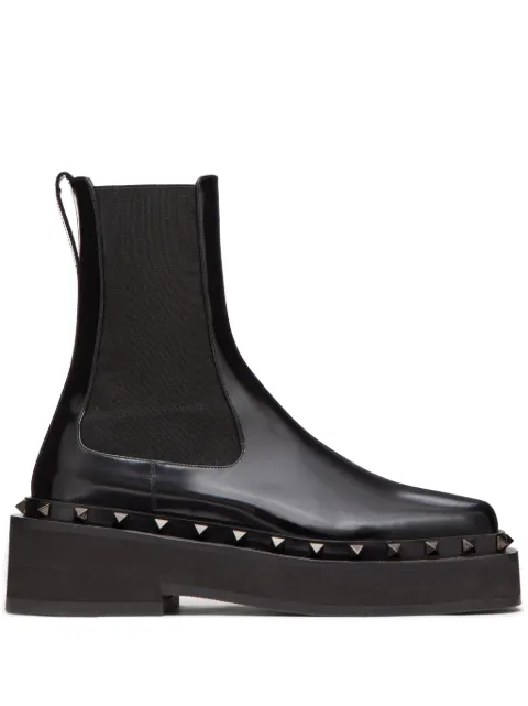 Valentino Garavani 50mm Rockstud M-Way Beatle boots Black WS0HE0DKP