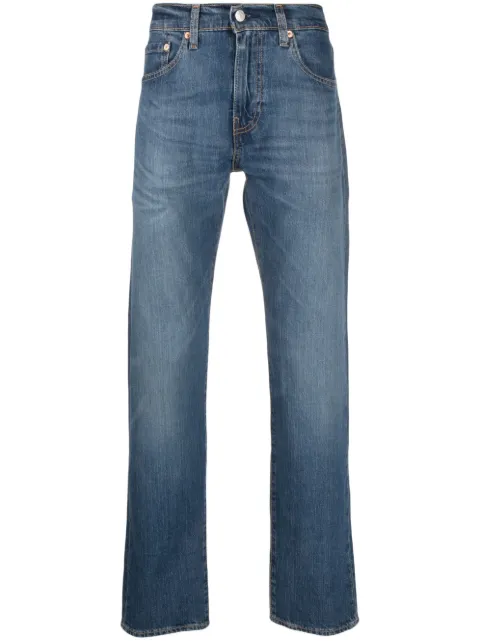 Levi's logo-patch straight-leg jeans Blue 295071353