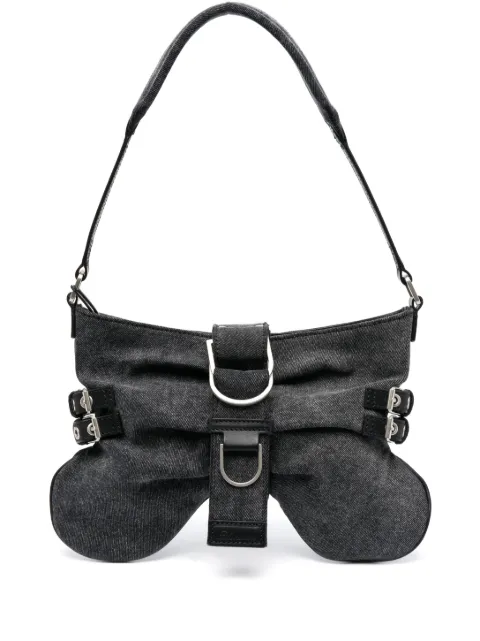 Blumarine small Butterfly leather shoulder bag Grey A3HHW185A