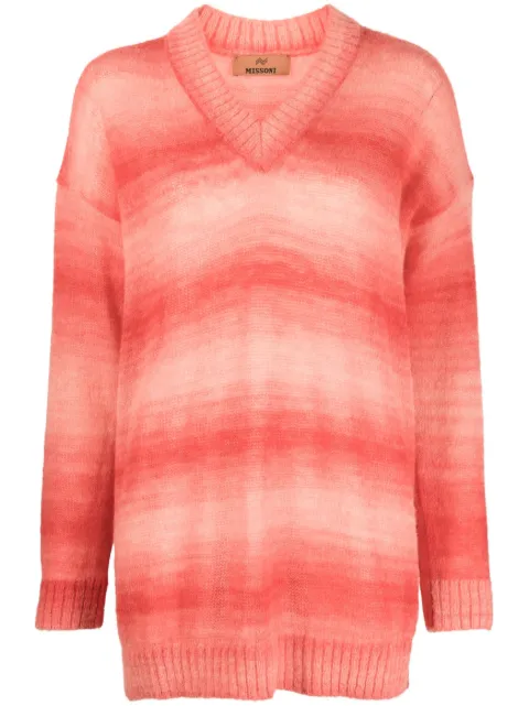 Missoni gradient striped knitted jumper Pink DS23WN1IBK027H