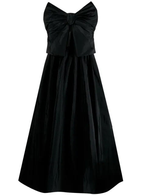 RED Valentino bow appliqué strapless mididress Black RVAHU01FP