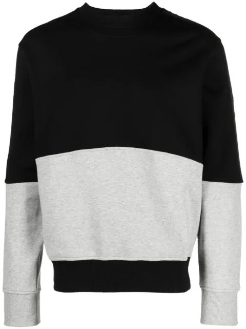 Versace Jeans Couture logo-tape colour-block sweatshirt Black 75GAIF10CF03F