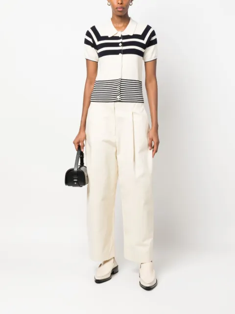 Studio Nicholson high-waisted wide-leg trousers White DORDONISNW145