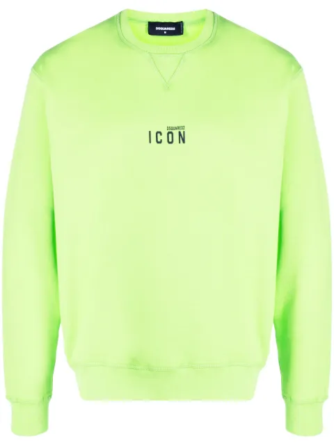 DSQUARED2 logo-print cotton sweatshirt Green S79GU0009S25516