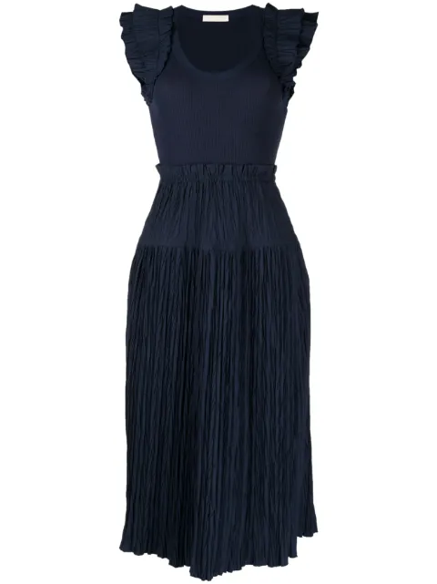 Ulla Johnson Virginia pleated midi dress Blue PF230734
